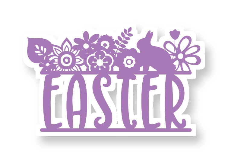 Easter 2 - Full Color Vinyl Sticker - Custom Size