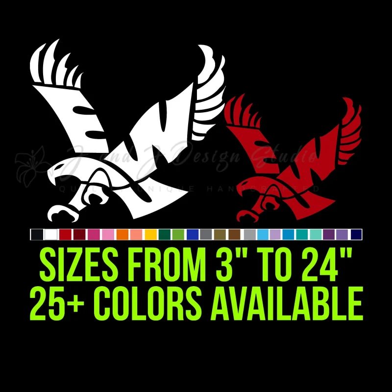 Eastern Washington Eagles Vinyl Decal - Custom Size