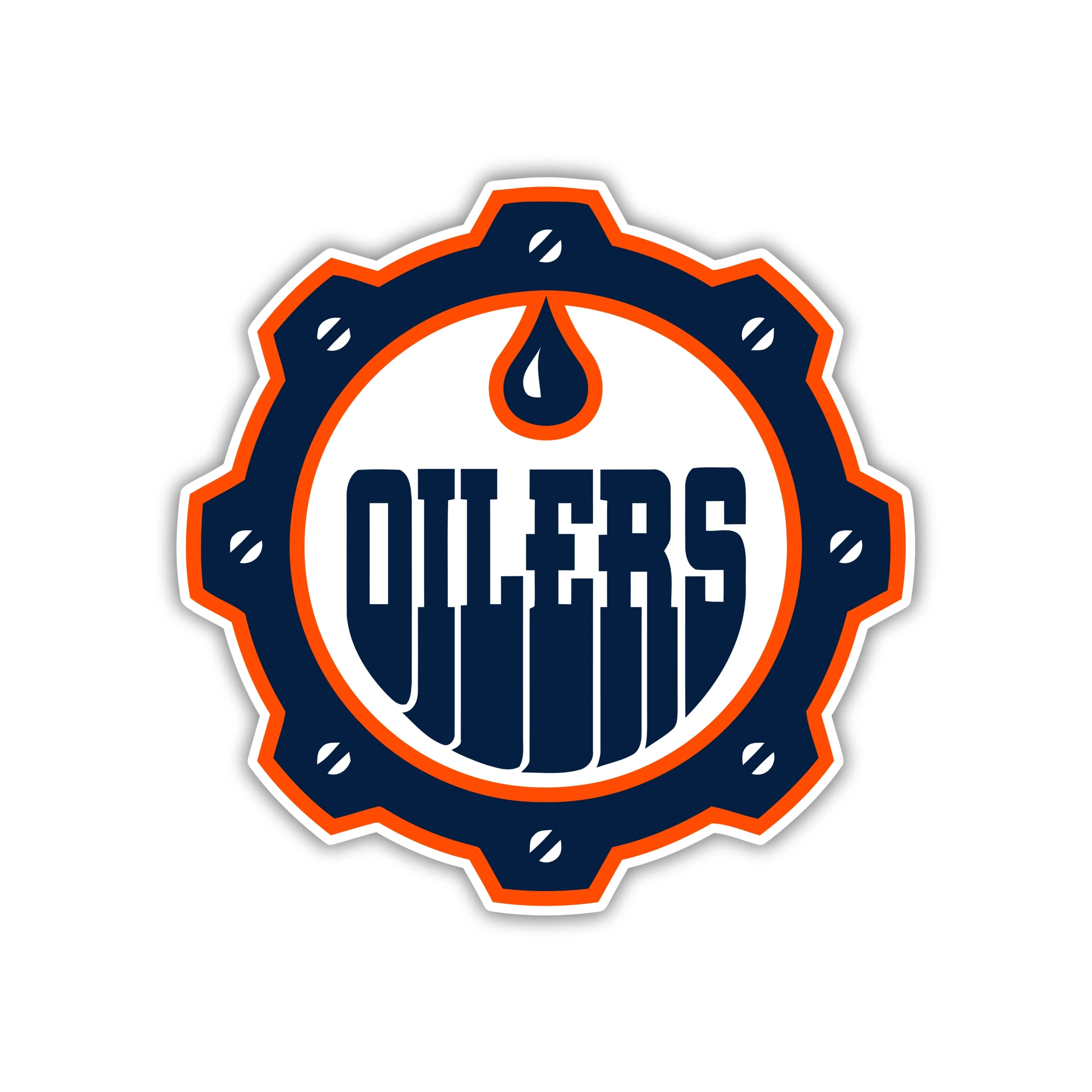 Edmonton Oilers - Cap With Oilers - Iron On DTF Transfer - Custom Size