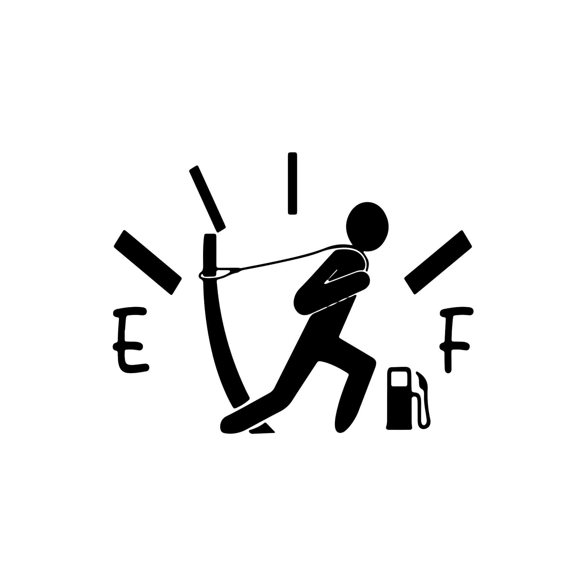Empty Gas - Vinyl Decal - Custom Size