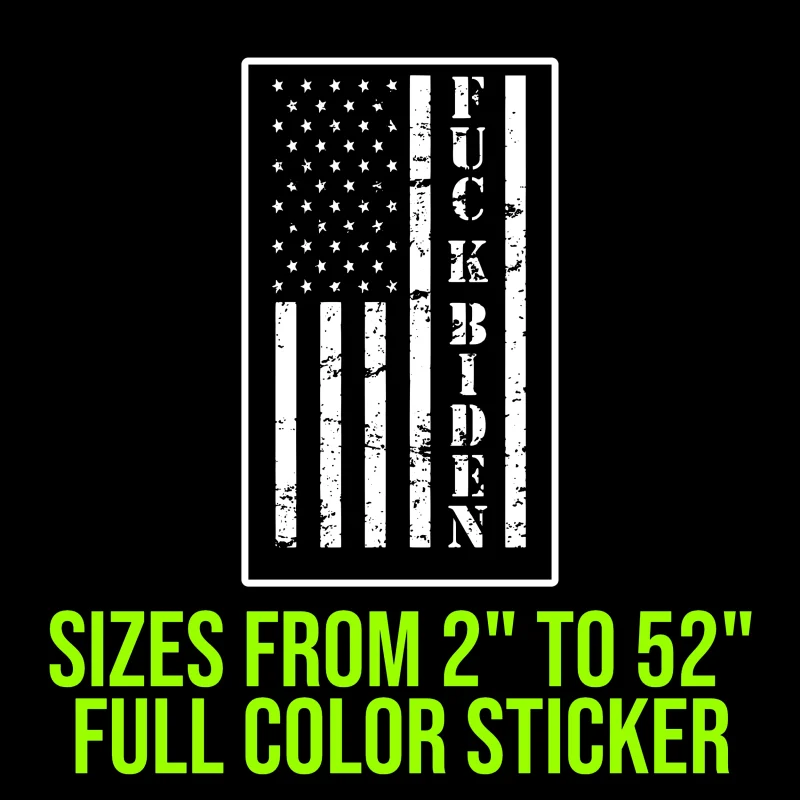 F*uck Biden Flag Full Color Vinyl Decal