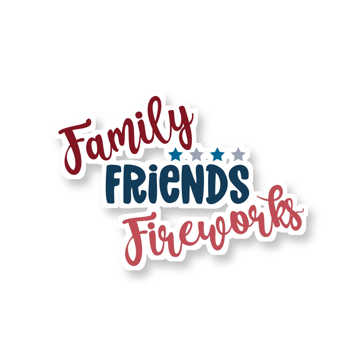 Family Friends Fireworks - Temporary Tattoo