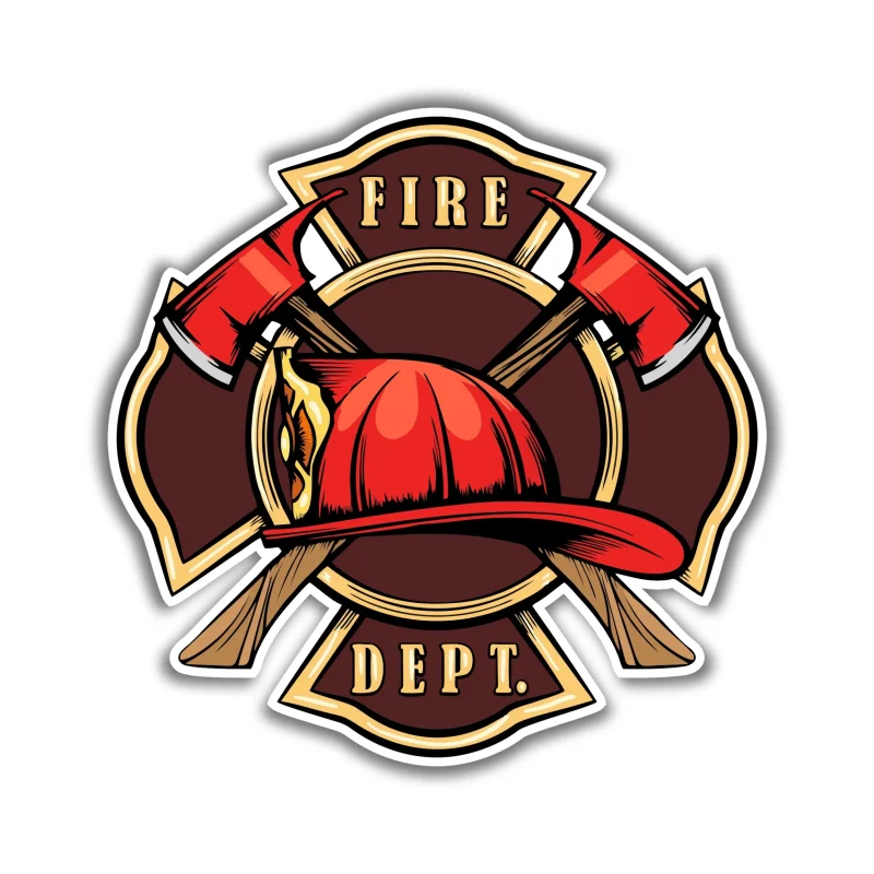 Fire Department - Full Color Vinyl Decal