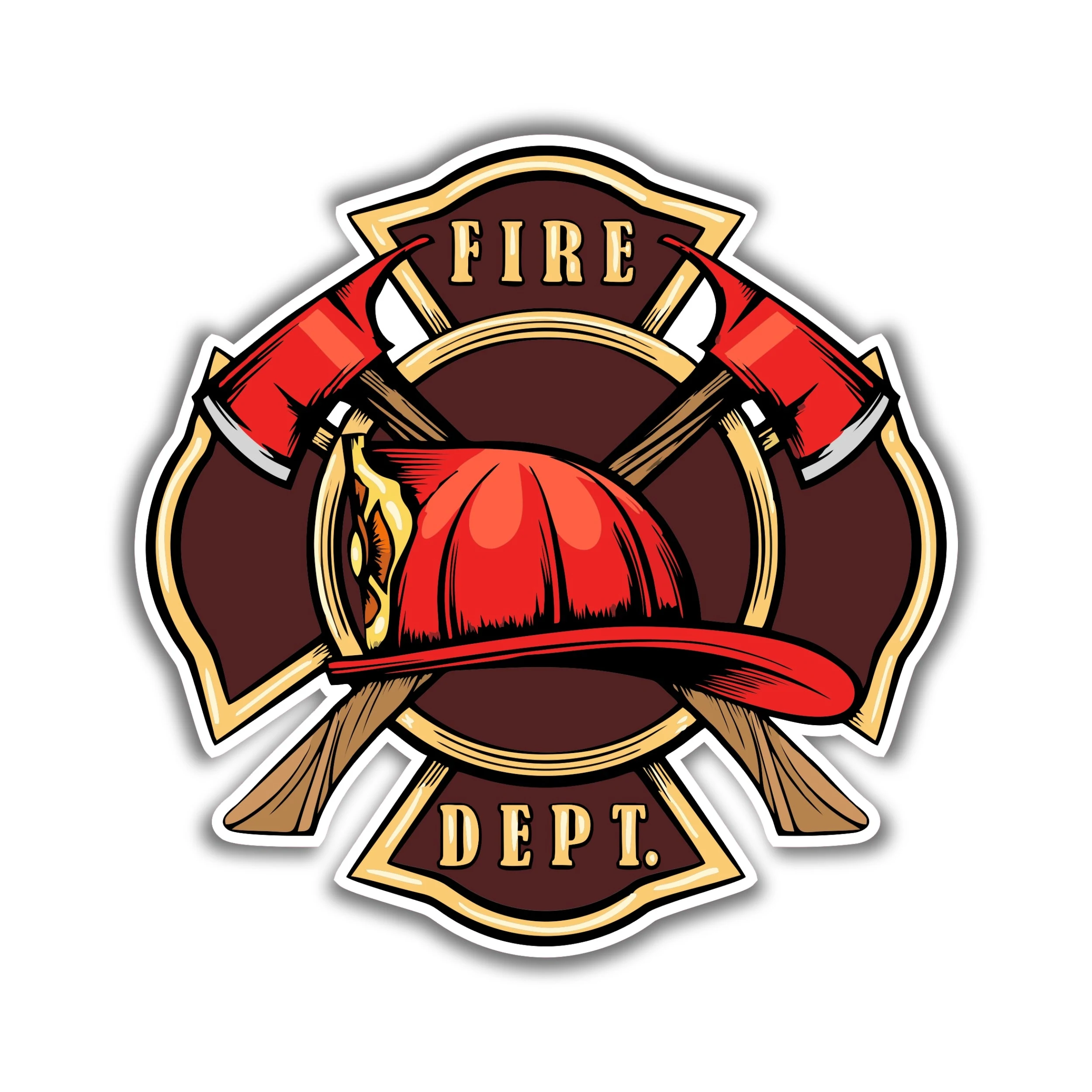 Fire Department - Full Color Vinyl Decal
