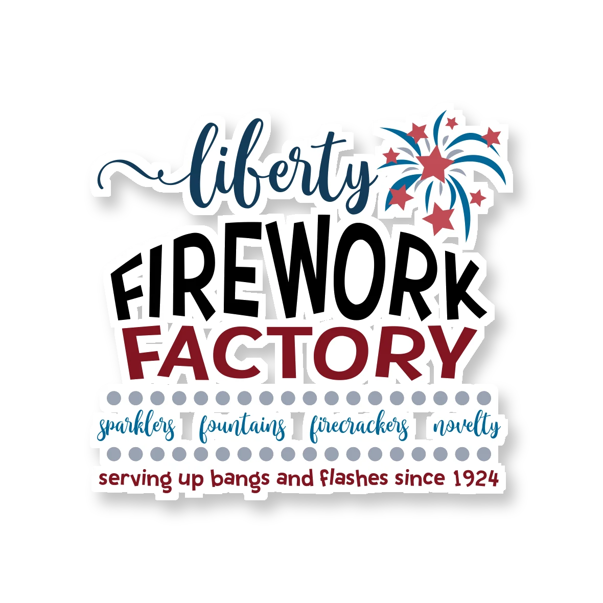 Firework Factory - Full Color Vinyl Sticker - Custom Size