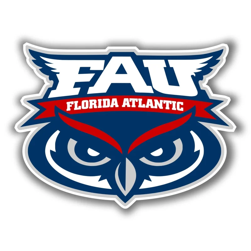 Florida Atlantic Owls- Full Color Vinyl Decal - Custom Size