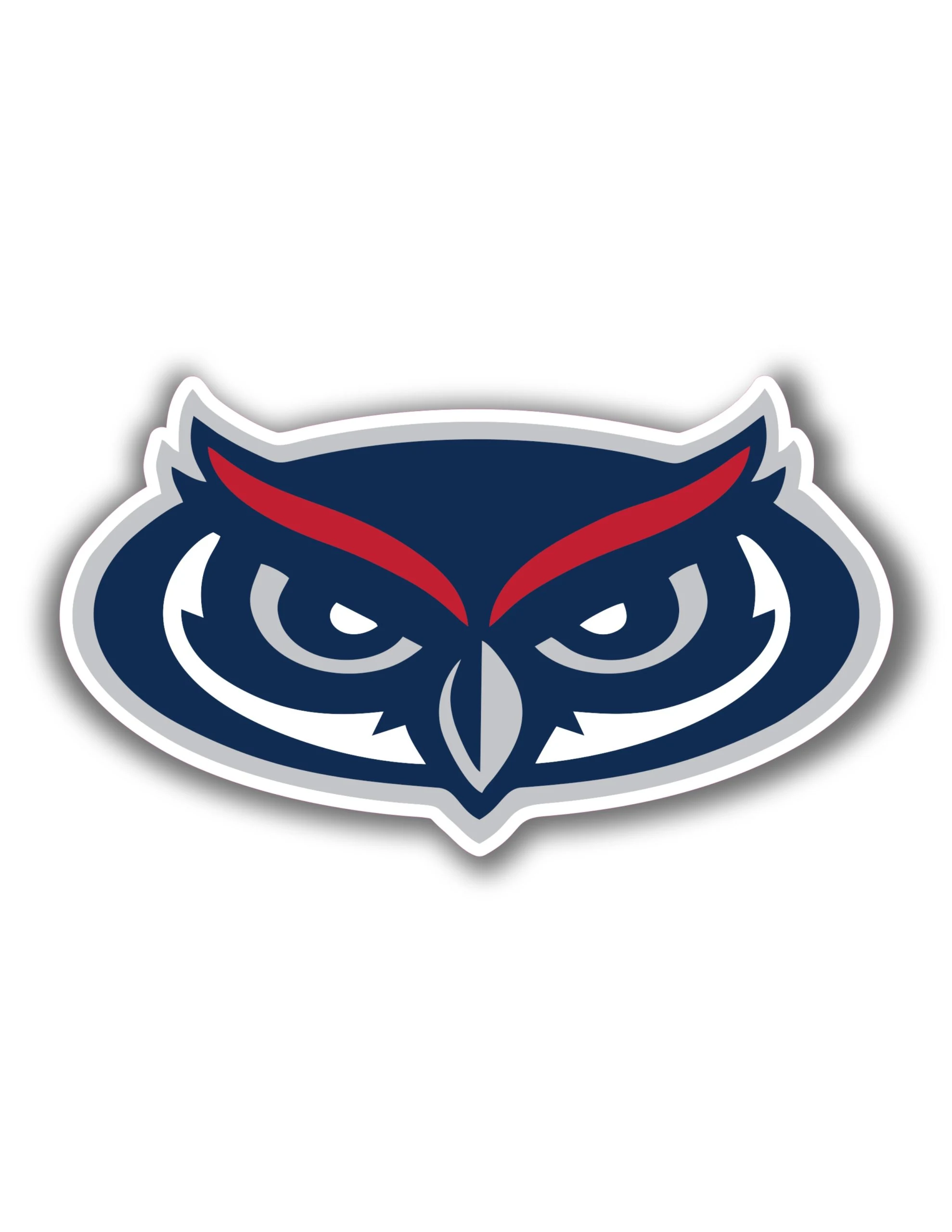 Florida Atlantic Owls- Full Color Vinyl Decal - Custom Size