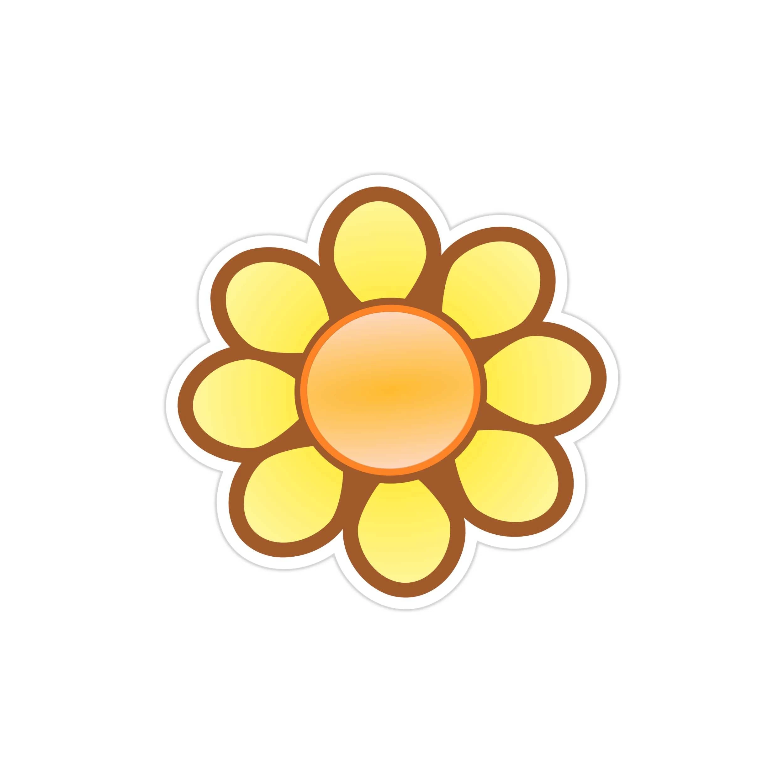 Flower Full Color Vinyl Decal - Custom Size
