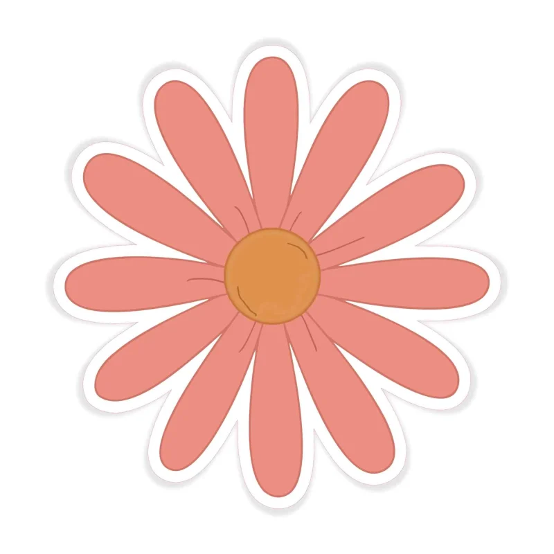 Flower Full Color Vinyl Decal - Custom Size