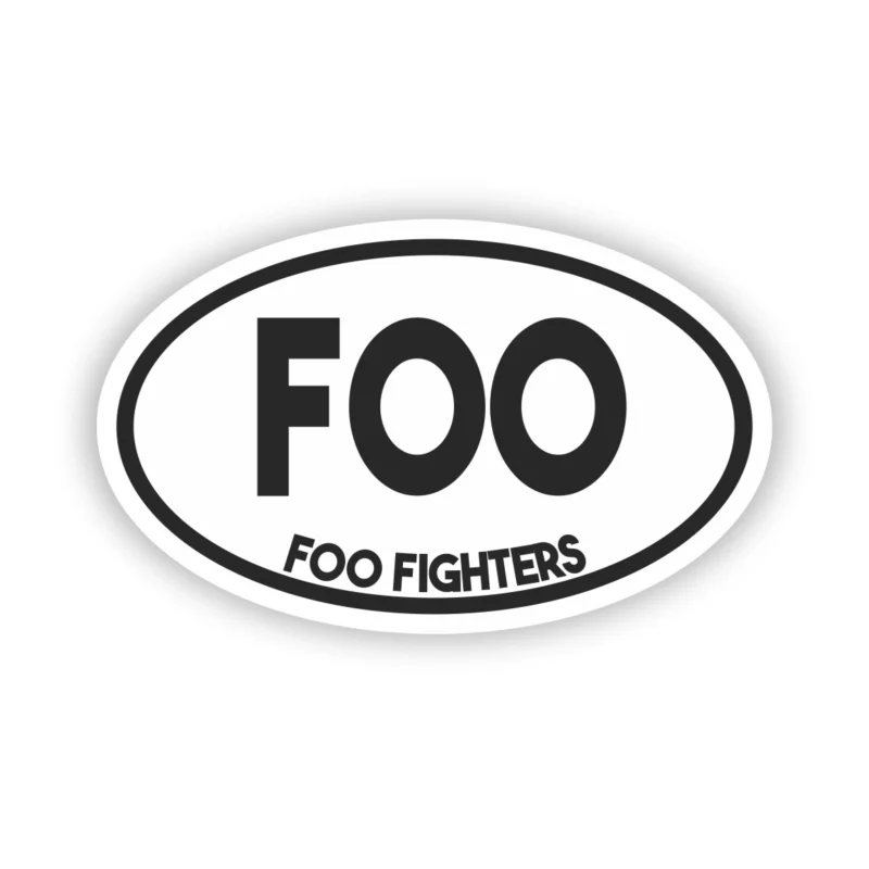 Foo Fighters - Name 4 - Full Color Vinyl Sticker - Custom Size