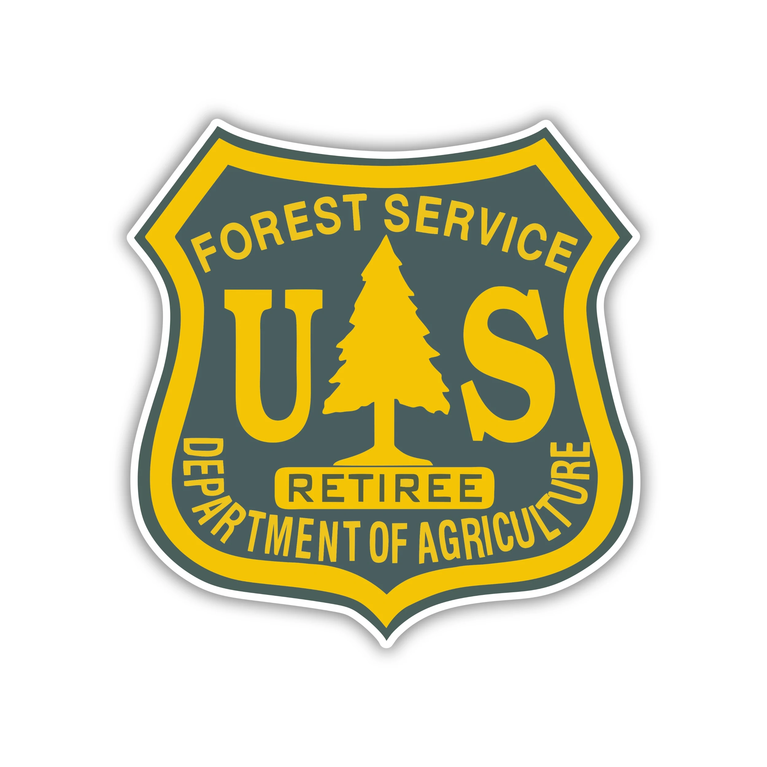Forest Service Full Color Vinyl Sticker - Custom Size