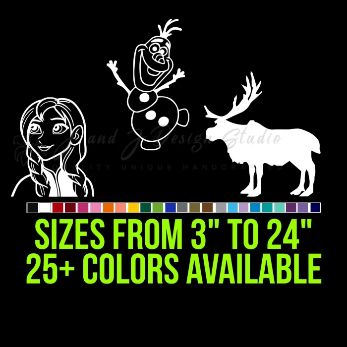 Frozen Vinyl Decal – Custom Size – Sports Stickers USA