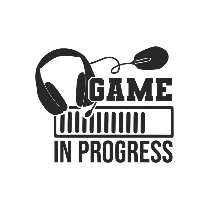Game in Progress Vinyl Decal - Custom Size