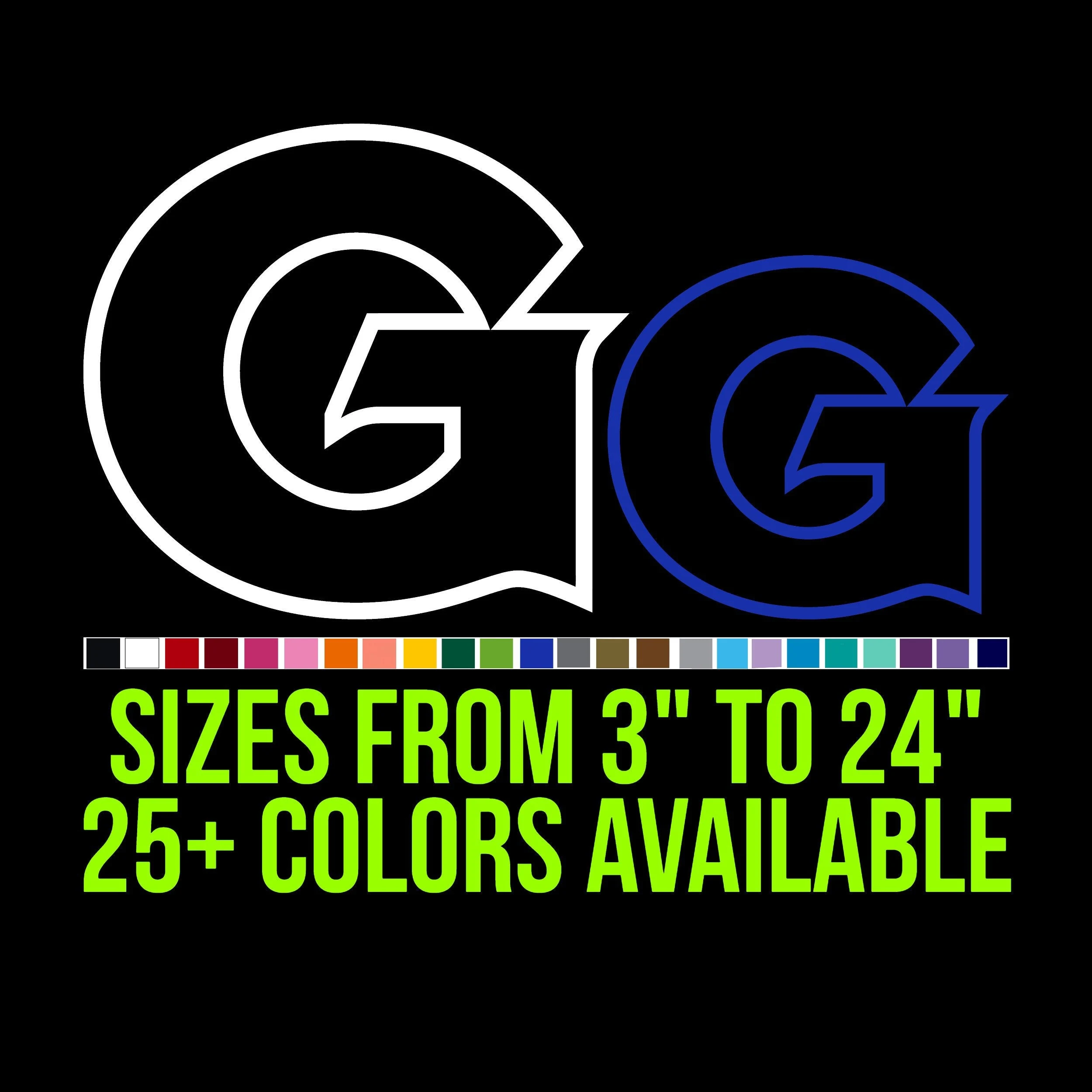 Georgetown Hoyas Vinyl Decal - Custom Size