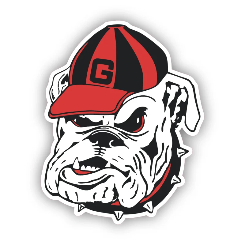 Georgia Bulldogs - Bulldog with Cap - Iron On DTF Transfer - Custom Size