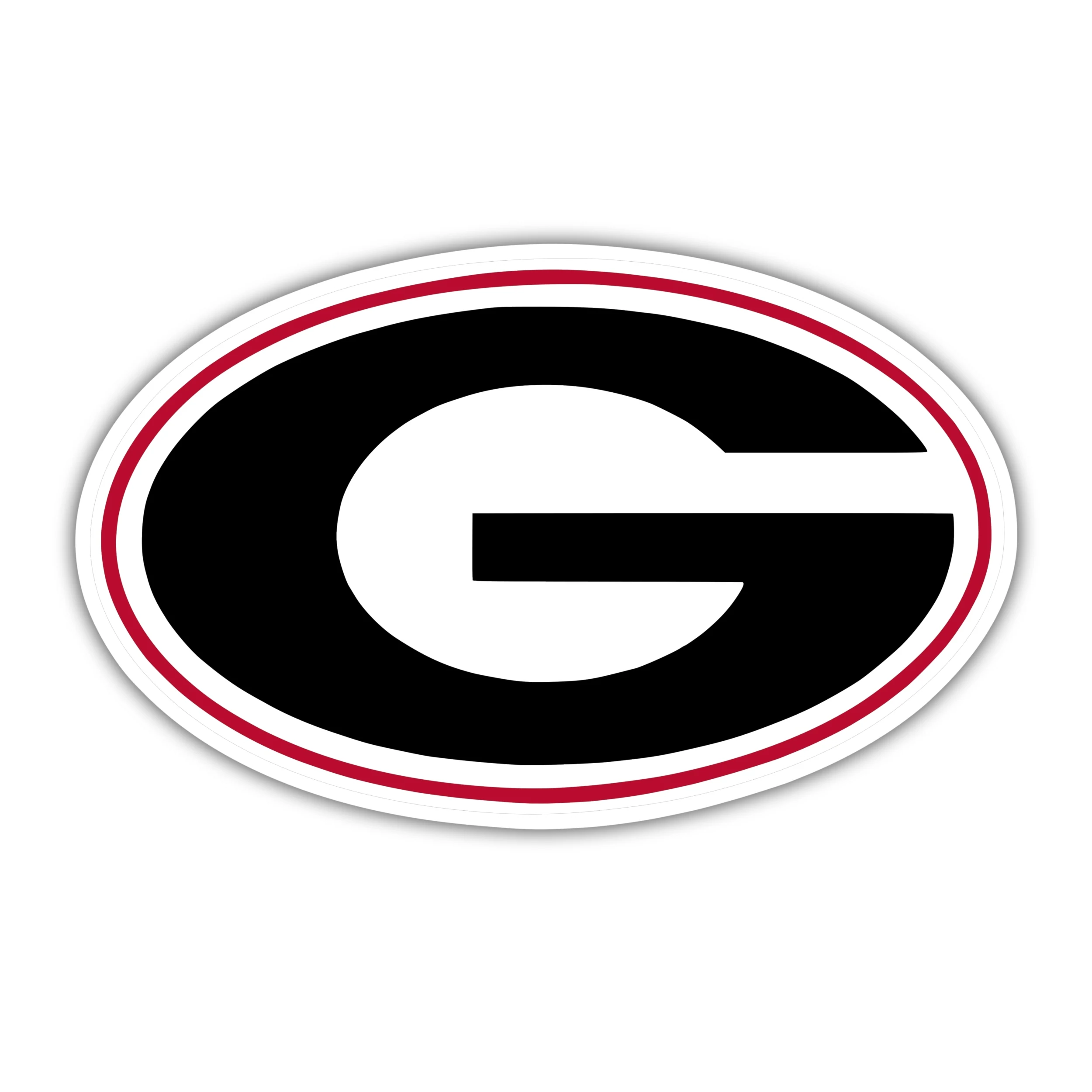 Georgia Bulldogs - Oval With Black G - Iron On DTF Transfer - Custom Size