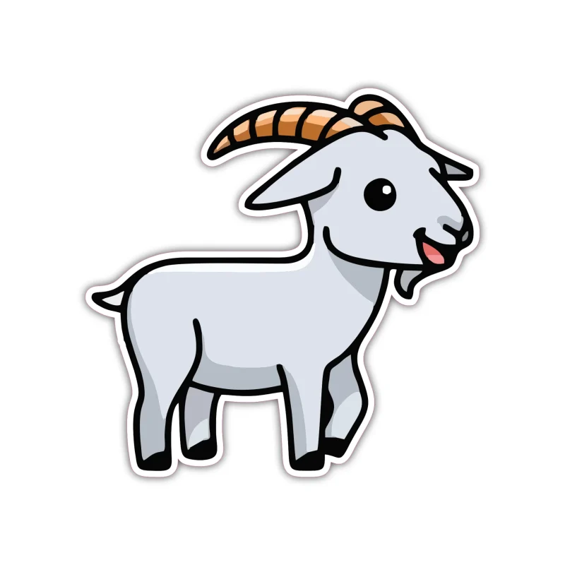 Goat - Full Color Vinyl Sticker - Custom Size