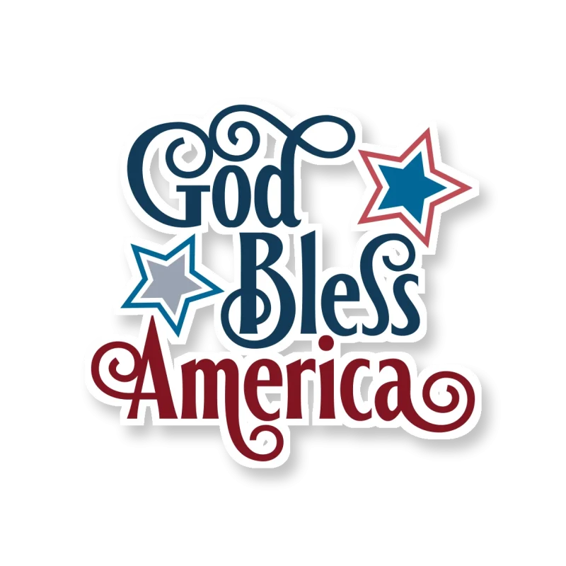 God Bless America - Iron On DTF Transfer - Custom Size