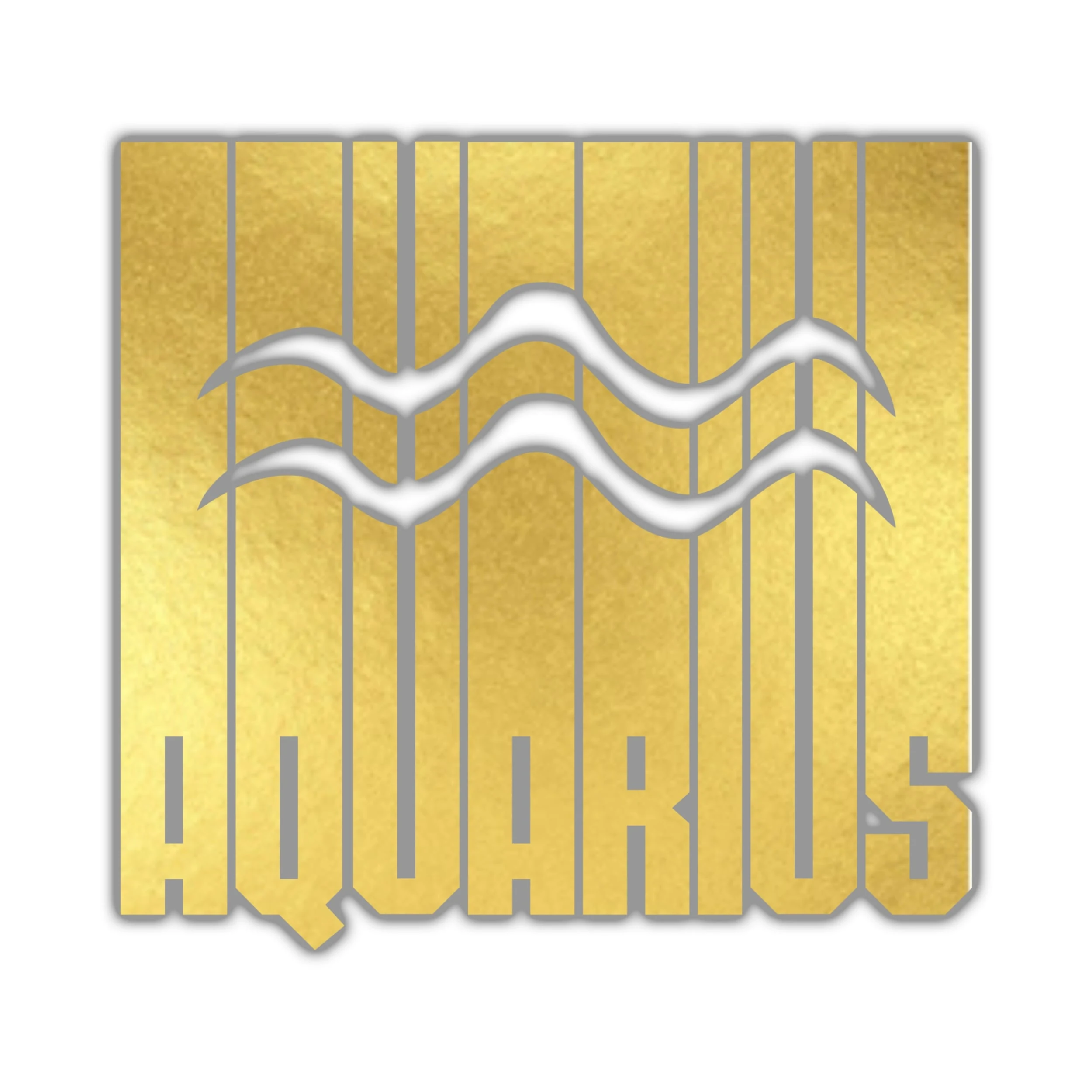 Gold Aquarius - Full Color Vinyl Decal - Custom Size