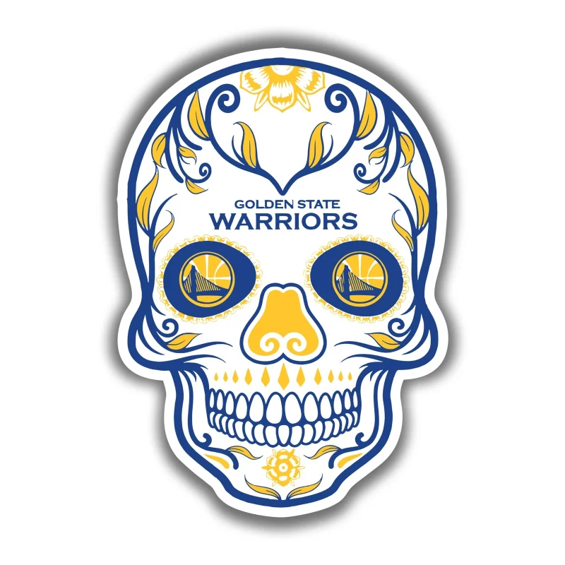 Golden State Warriors - Sugar Skull -Iron On - Custom Size