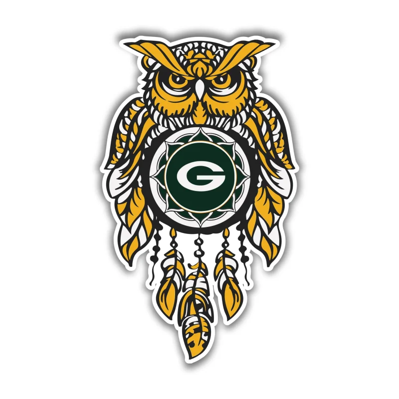 Green Bay Packers - Owl - Iron On DTF Transfer - Custom Size