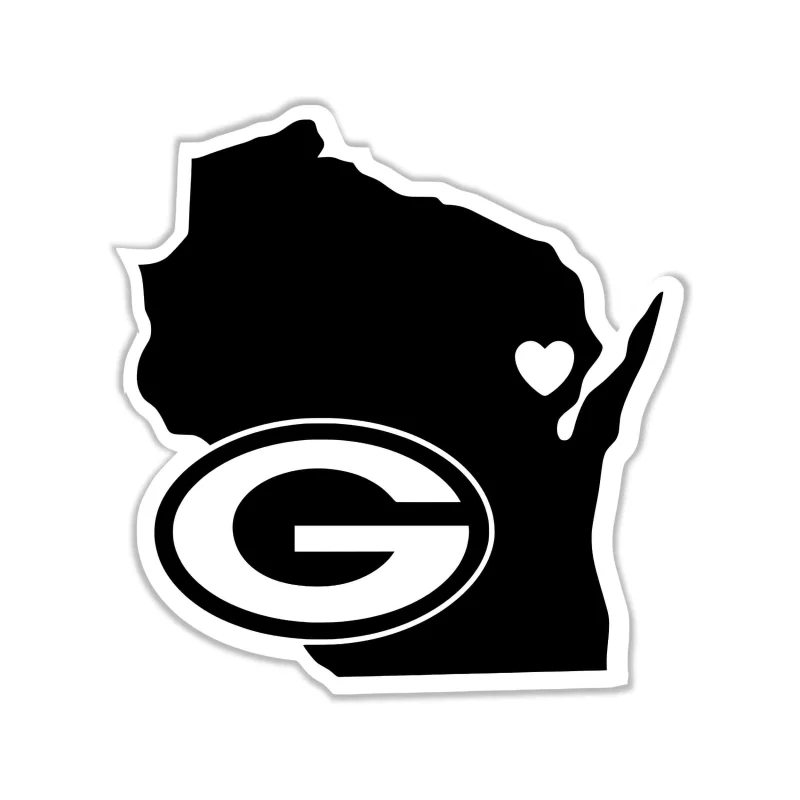 Green Bay Packers - Rectangle - Full Color Vinyl Sticker - Custom Size