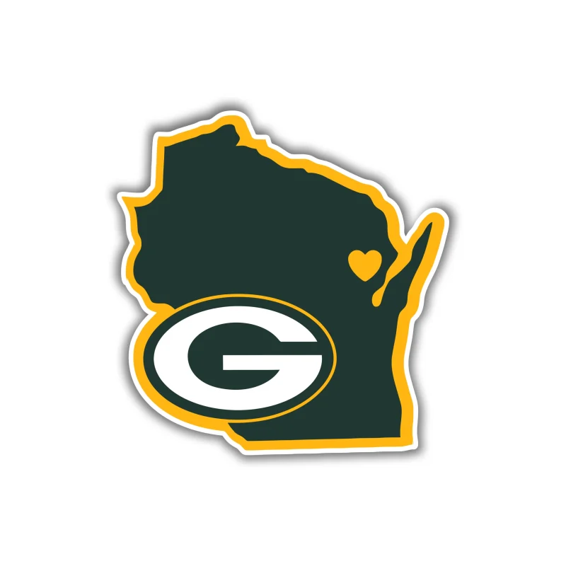 Green Bay Packers - State - Iron On DTF Transfer - Custom Size