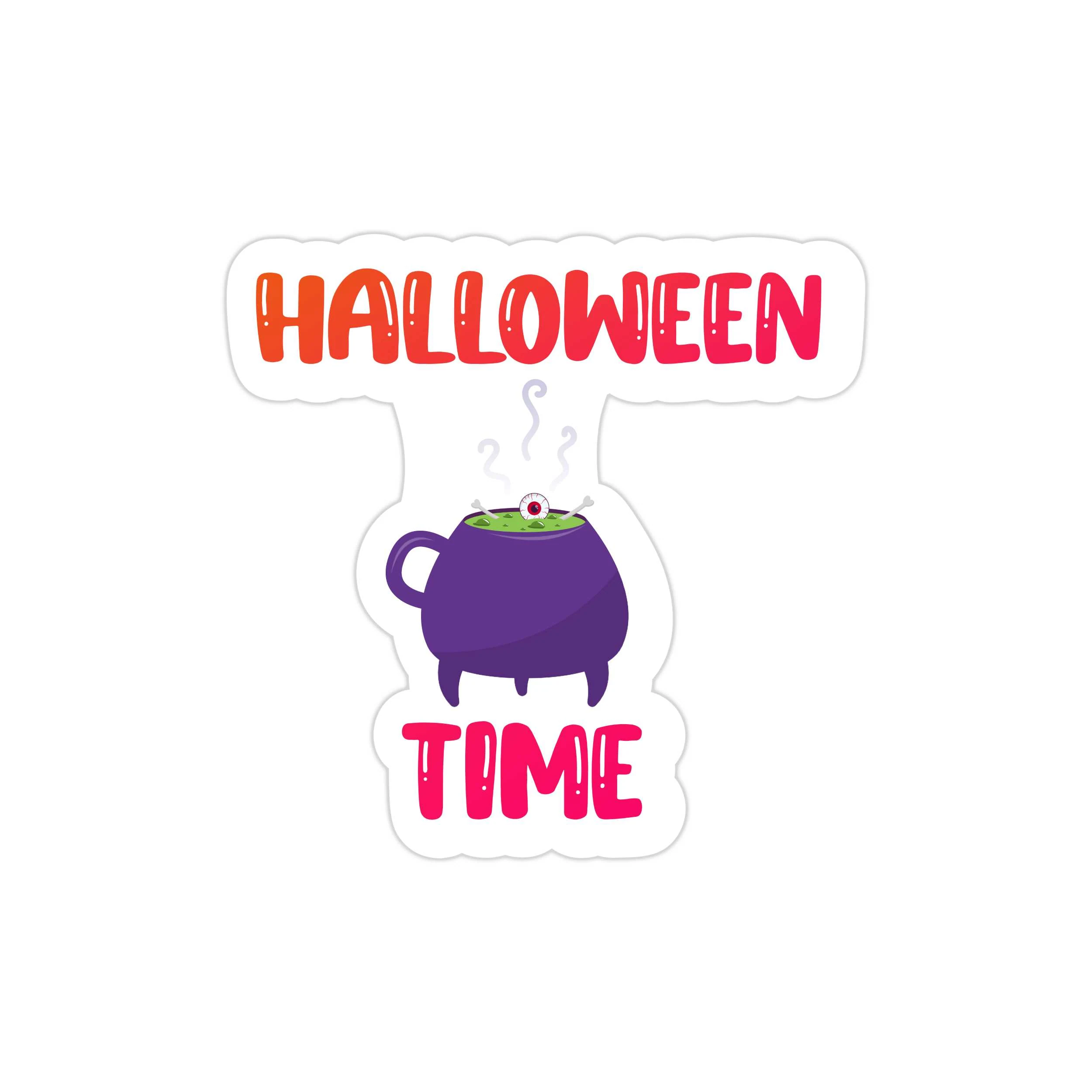 Halloween Time Full Color Vinyl Decal - Custom Size