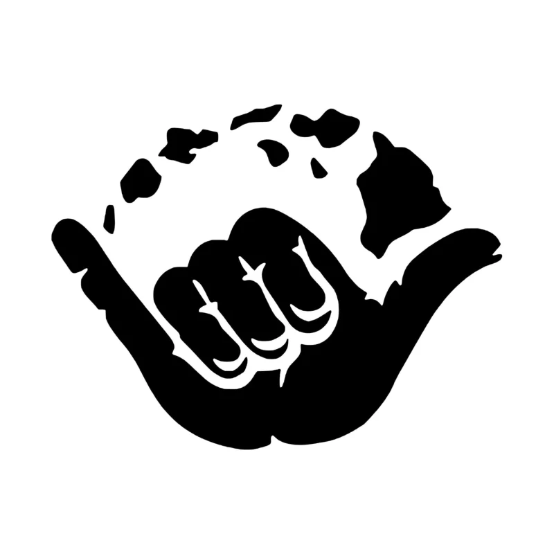 Hang Loose Hawaii - Vinyl Decal - Custom Size