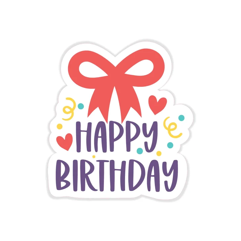 Happy Birthday - Full Color Vinyl Decal - Custom Size