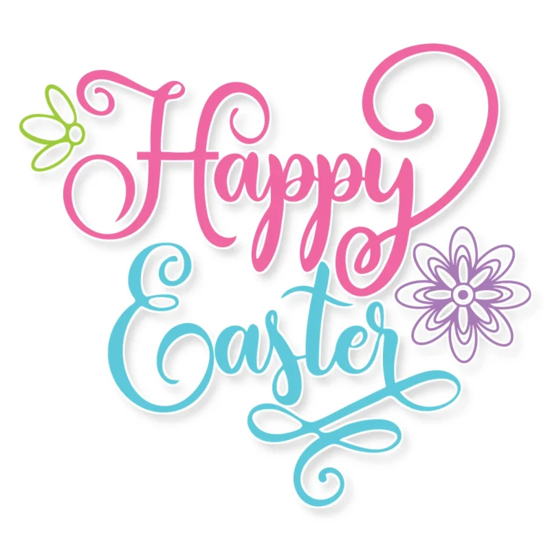 Happy Easter - Full Color Vinyl Sticker - Custom Size