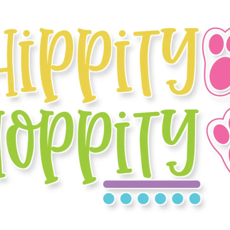 Hippity Hoppity - Iron On DTF Transfer - Custom Size