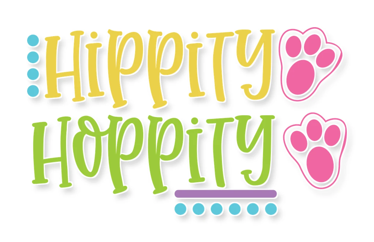 Hippity Hoppity - Iron On DTF Transfer - Custom Size