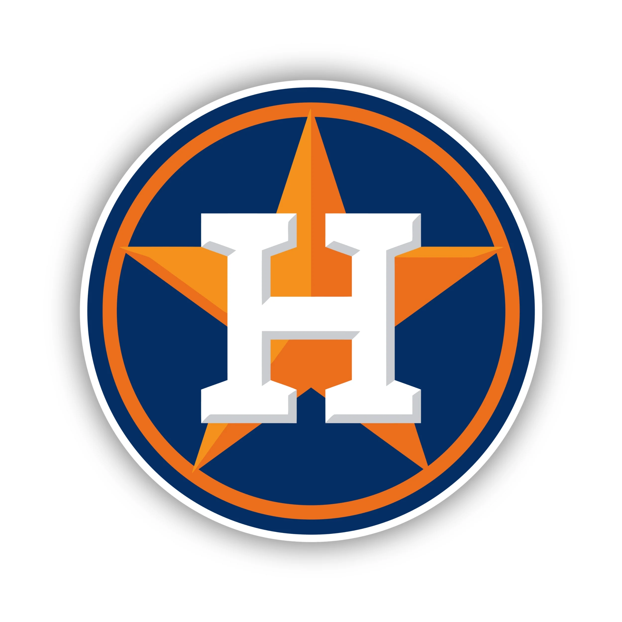 Houston Astros - Blue and Orange Circle - Iron On DTF Transfer - Custom Size
