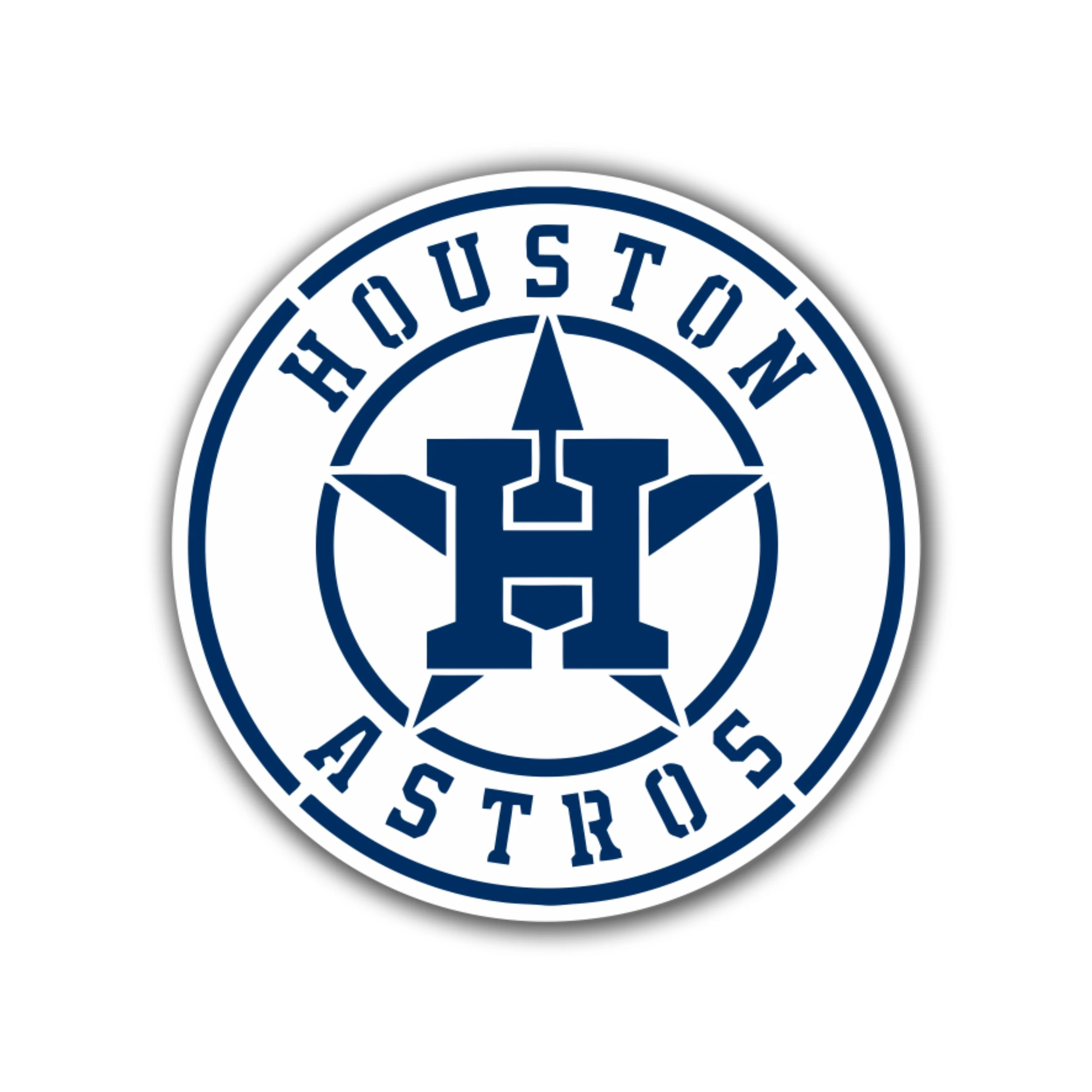 Houston Astros - Blue And White Circle- Temporary Tattoo