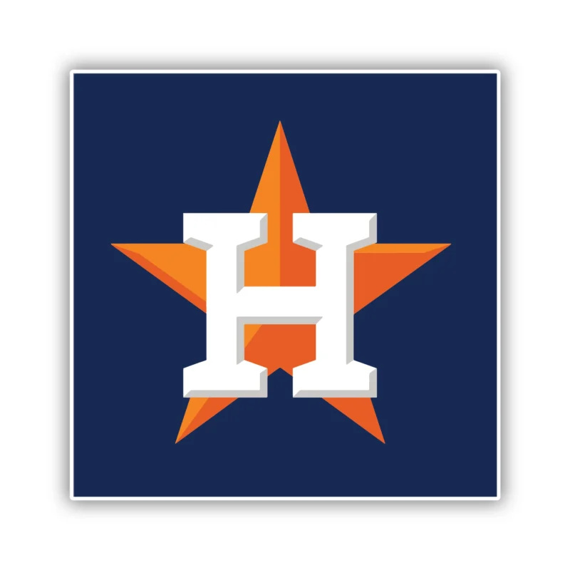 Houston Astros - Blue Square - Temporary Tattoo