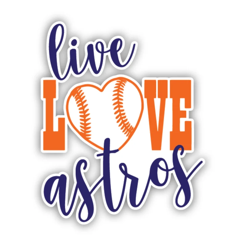 Houston Astros - Live Love Astros - Temporary Tattoo