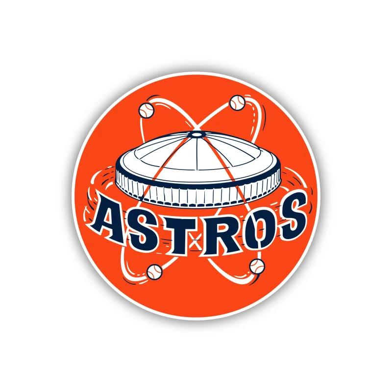 Houston Astros - Orange Old School Logo - Iron On DTF Transfer - Custom Size