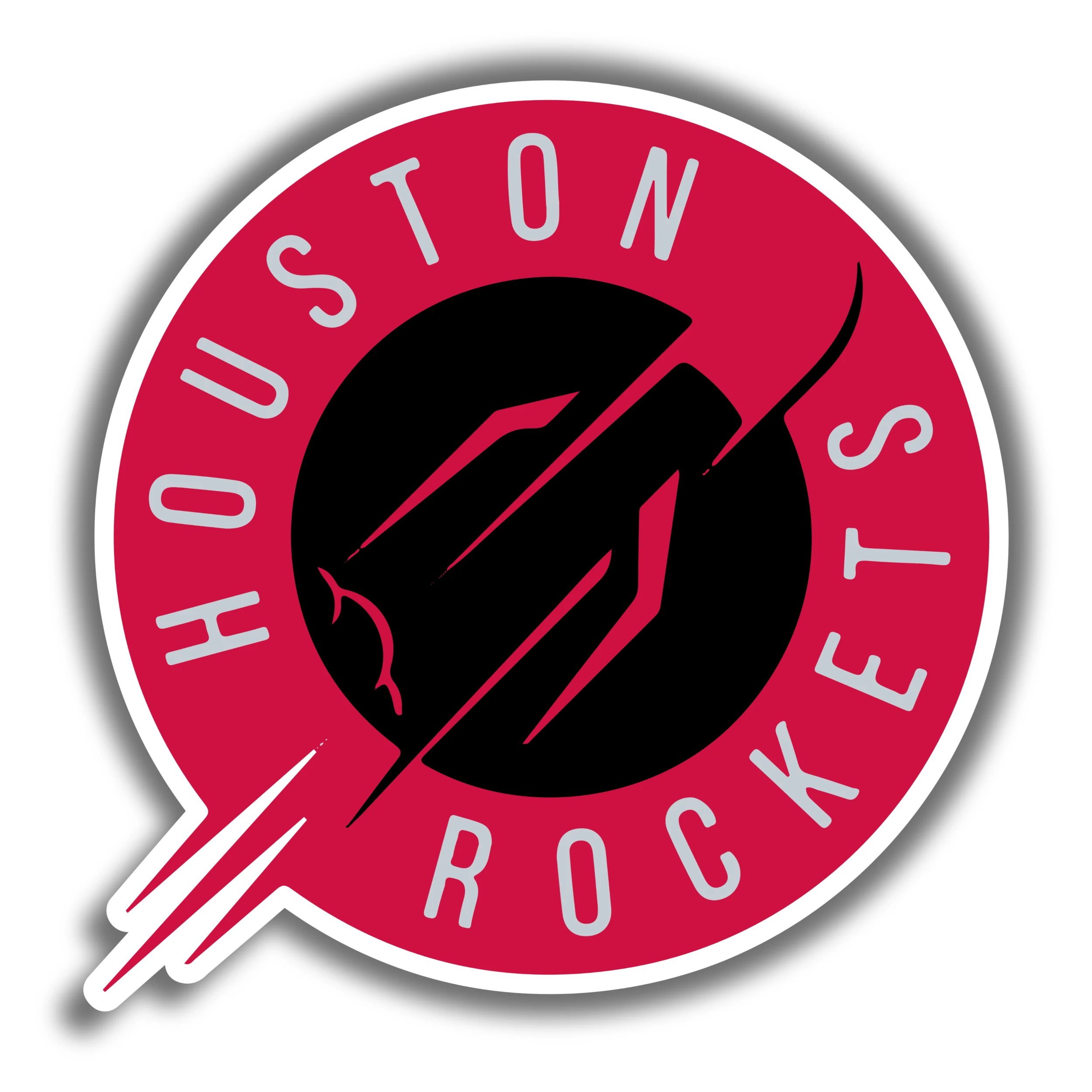 Houston Rockets - Red And Black Circle - Temporary Tattoo