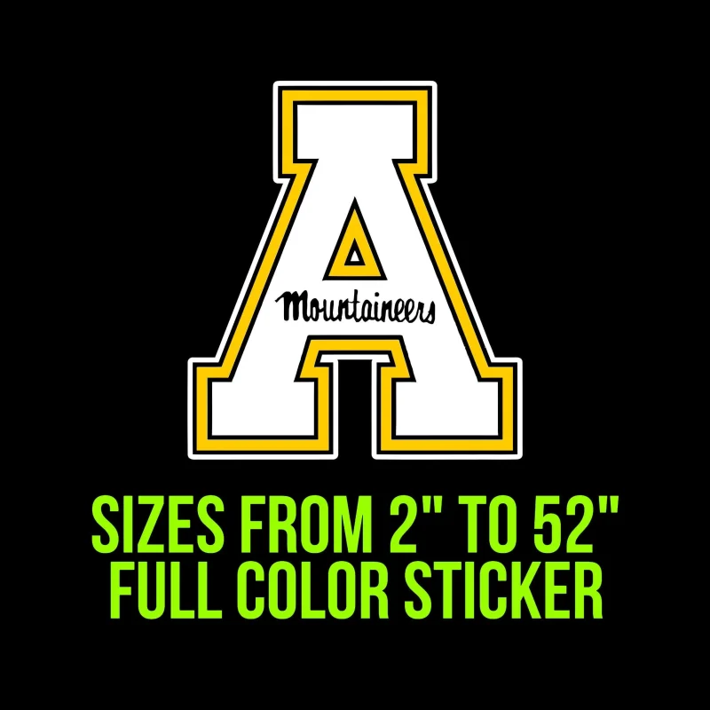 Appalachian State Mountaineers - Image 1 - Vinyl Decal - Custom Size