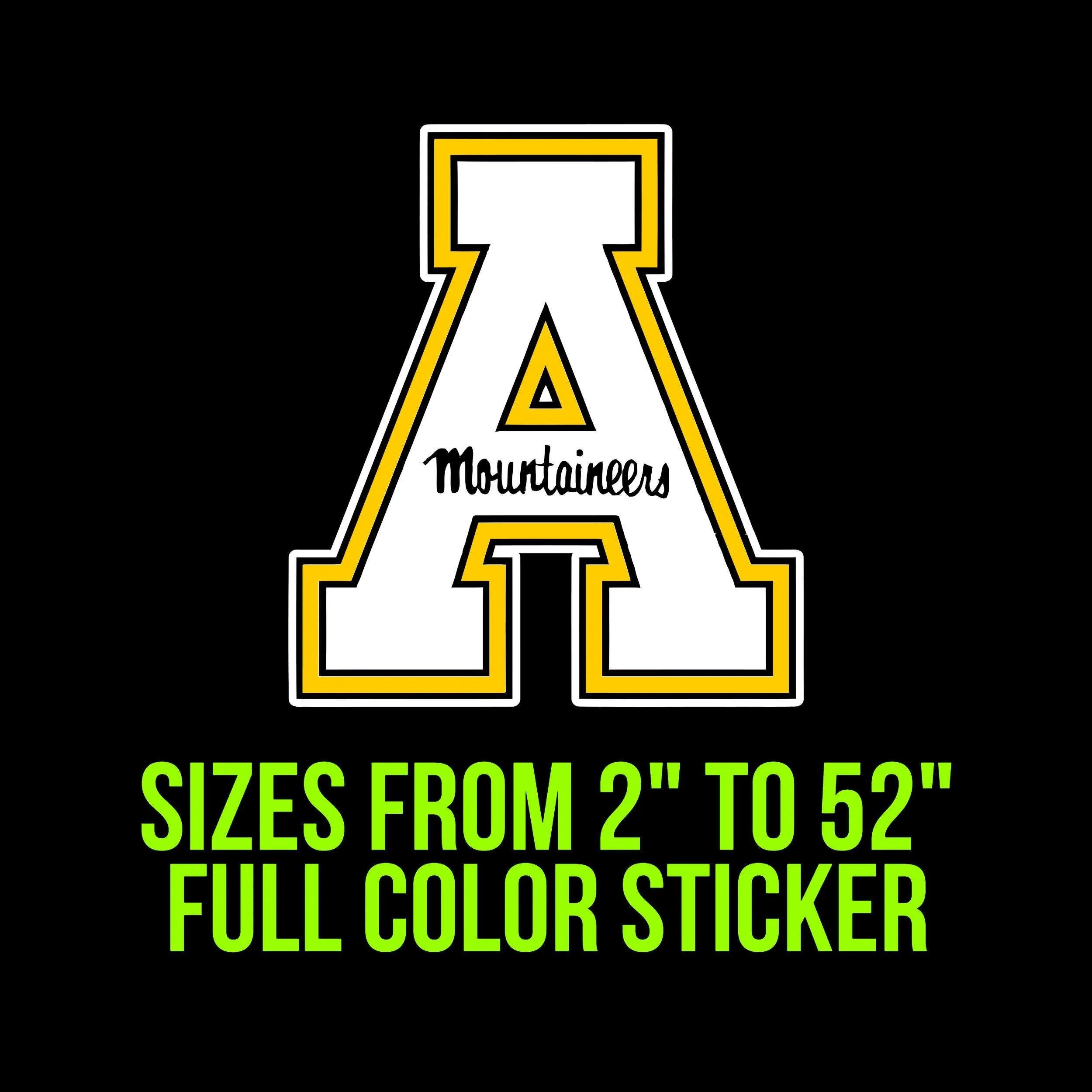 Appalachian State Mountaineers - Image 1 - Vinyl Decal - Custom Size