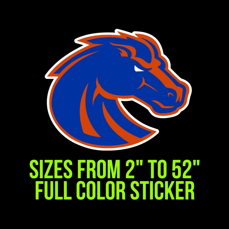 Boise State Broncos Vinyl Decal - Custom Size