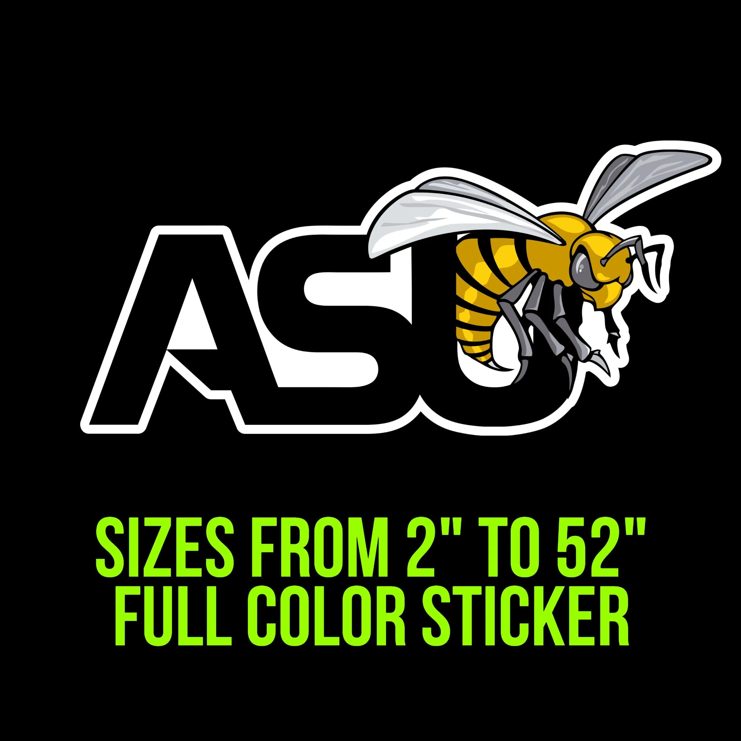Alabama State Hornets - Image 1 - Vinyl Decal - Custom Size