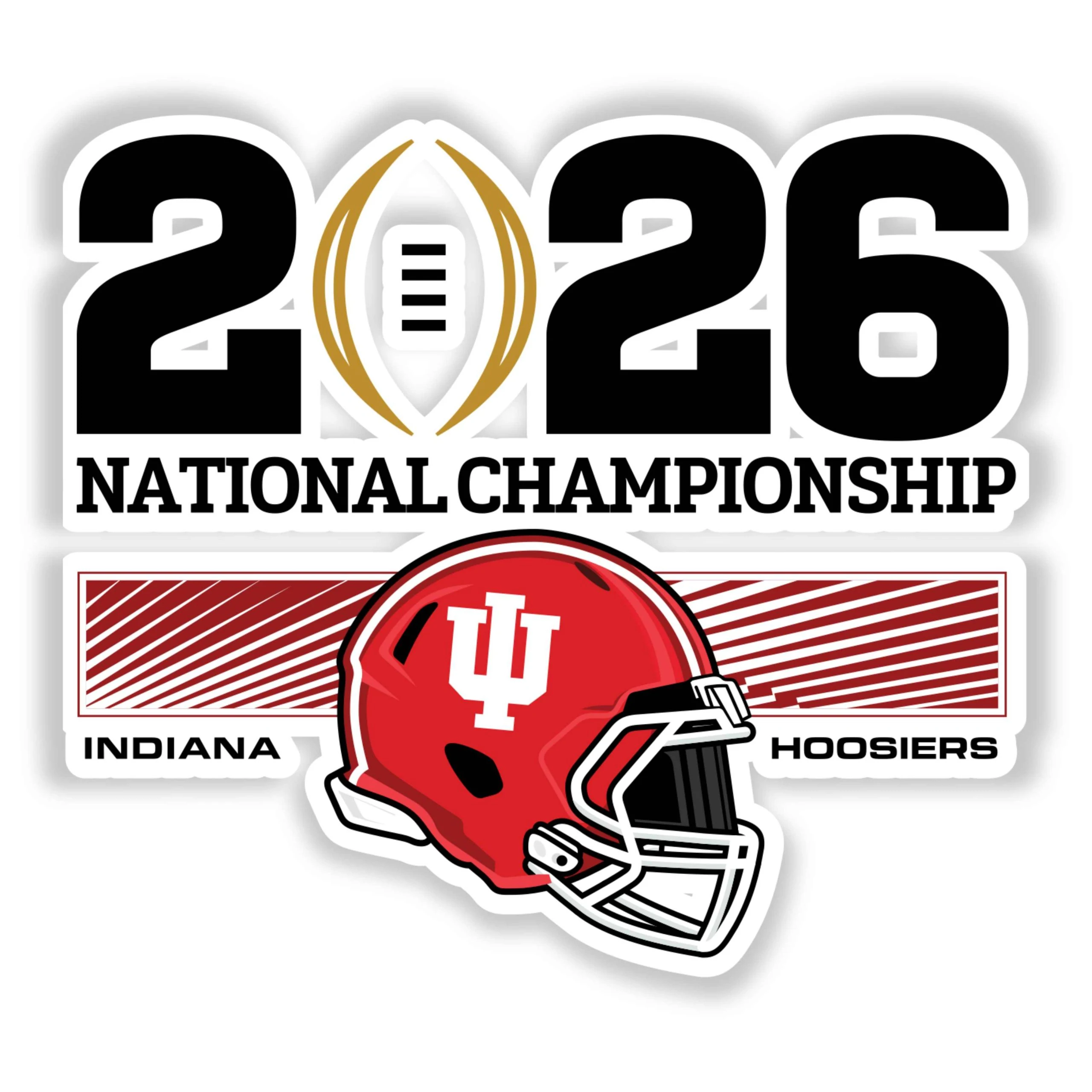 Indiana Hoosiers Full Color Vinyl Decal - Custom Size