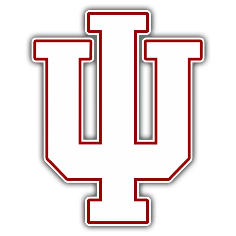 Indiana Hoosiers - White IU - Iron On DTF Transfer - Custom Size