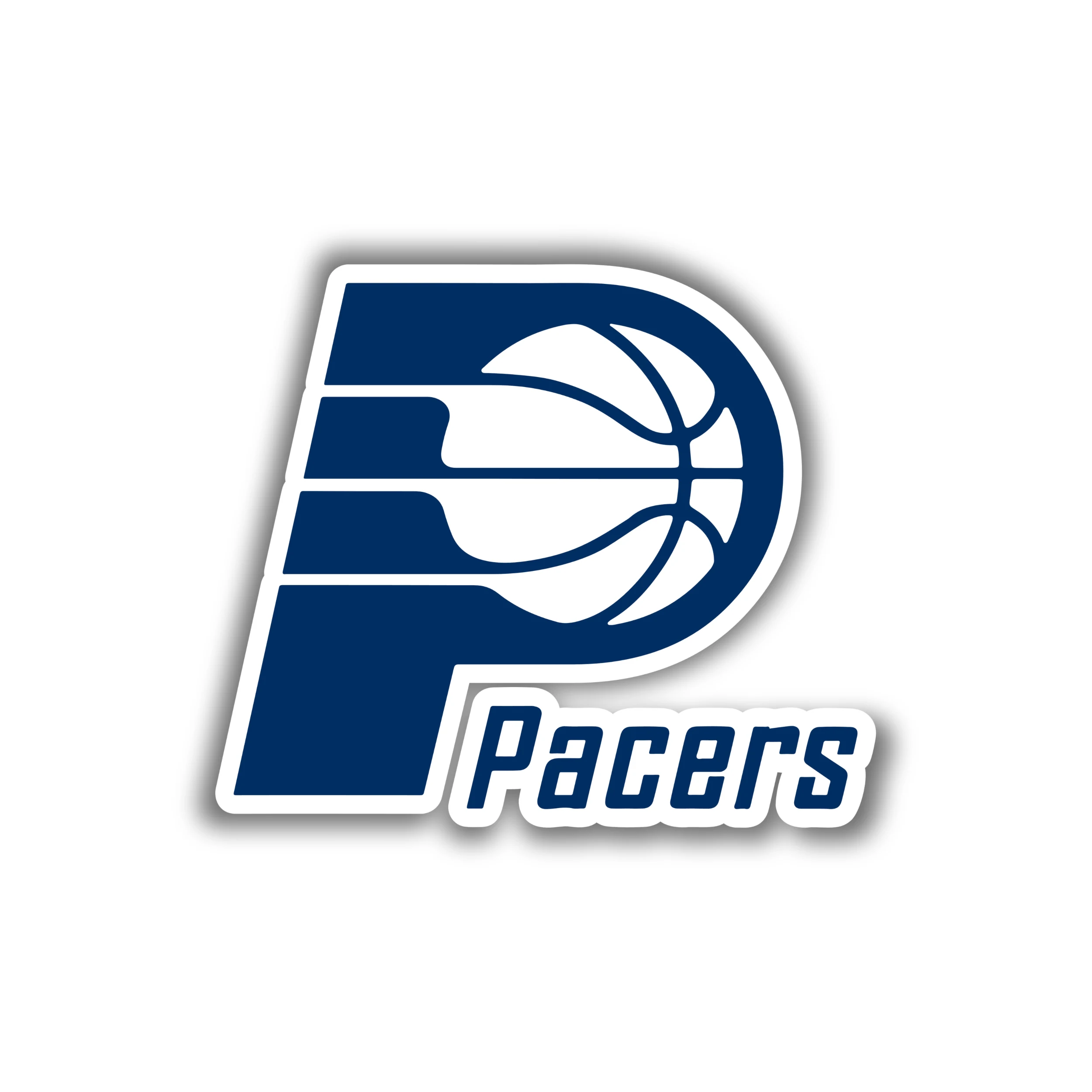 Indiana Pacers - P With Basketball And Name - Temporary Tattoo