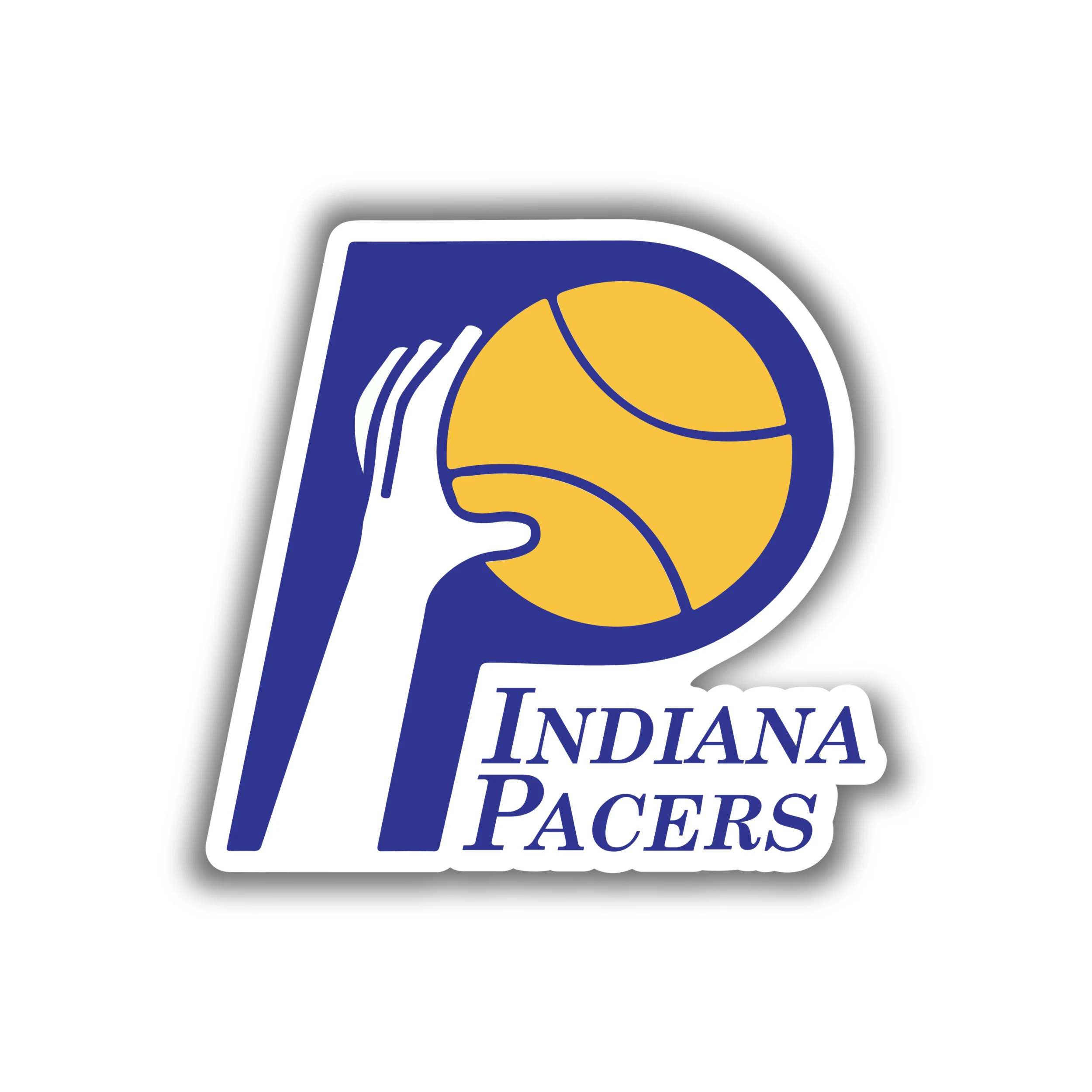 Indiana Pacers - P With Hand and Basketball - Temporary Tattoo
