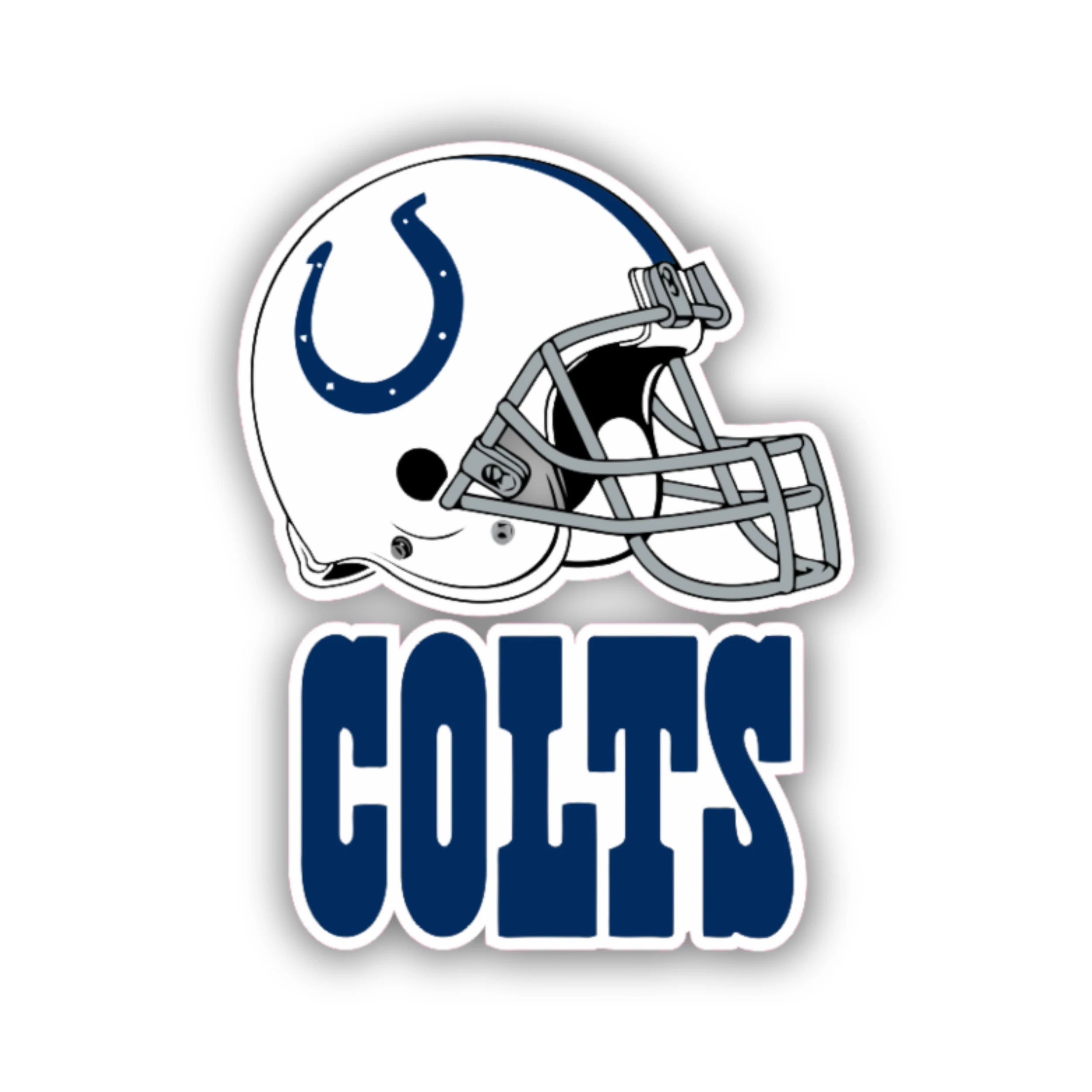 Indianapolis Colts - Helmet with Colts - Iron On DTF Transfer - Custom Size
