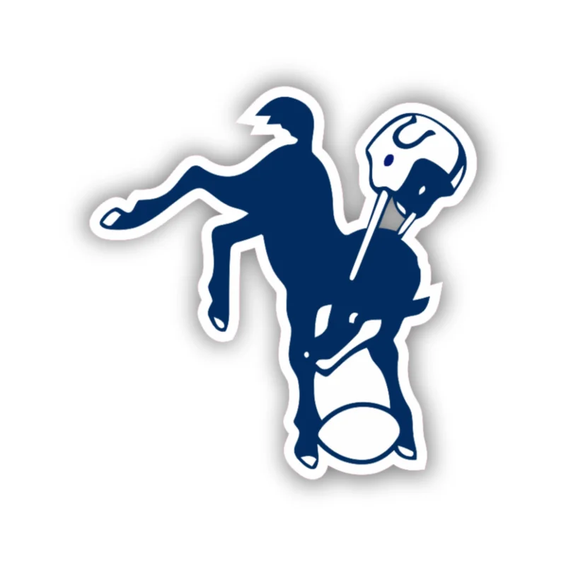 Indianapolis Colts - Horse with Helmet - Iron On DTF Transfer - Custom Size