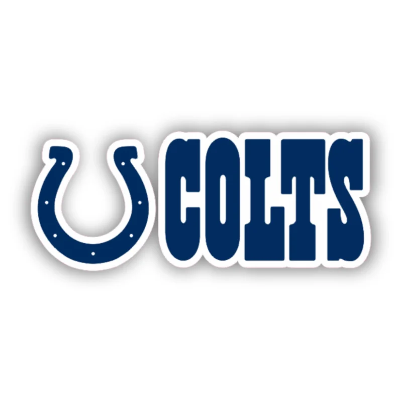 Indianapolis Colts - Horseshoe With Colts - Temporary Tattoo